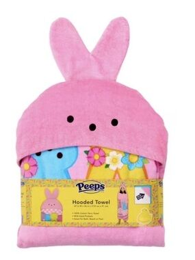 Peeps Character Capes Kids Pink Bunny Plush
Hood Towel
